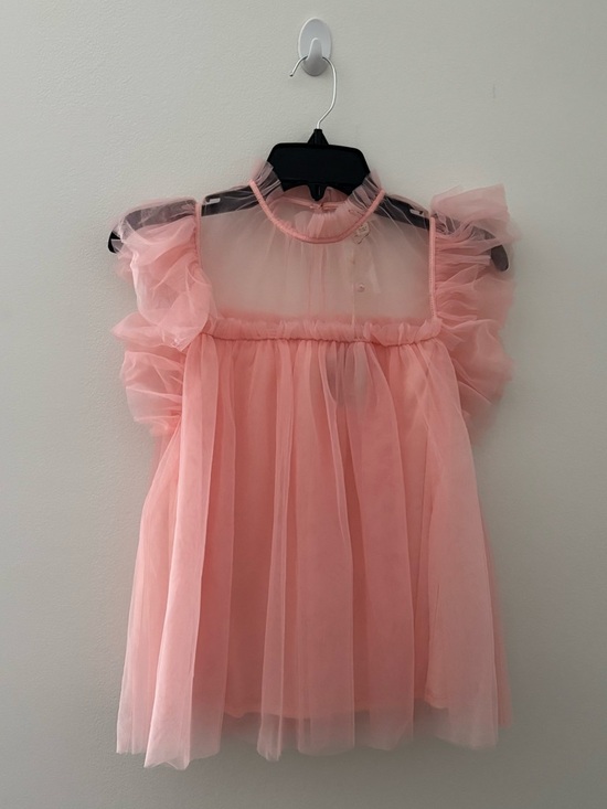 BiBi Tops - BiBi Sheer Tulle Baby Doll Blouse